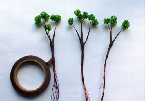 Деревья из бисера своими руками: 4 схемы для начинающих пошагово
